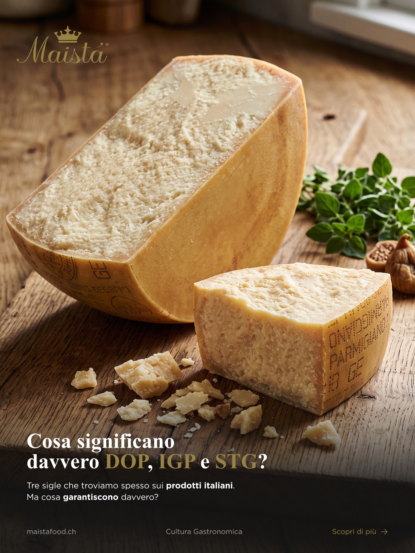 🇮🇹 Cultura Gastronomica
Un viaggio tra prodotti, tradizioni e piccoli dettagli che raccontano la cultura gastronomica italiana. Perché conoscere ciò che portiamo in tavola significa apprezzarlo ancora di più.

👑 Cosa significano davvero DOP, IGP e STG?
Le troviamo spesso sulle confezioni, ma queste tre sigle raccontano molto più di quanto sembri: parlano di origine, territorio, tradizione e metodi di produzione.
Nel primo episodio scopriamo cosa distingue DOP, IGP e STG e perché queste certificazioni sono importanti per tutelare l’identità dei prodotti italiani.

Scorri il carosello e scopri le differenze.

📩 Info e ordini:
orders@maistafood.ch | info@maistafood.ch

#MaistaFood #CulturaGastronomica #MadeInItaly #DOP #EccellenzeItaliane